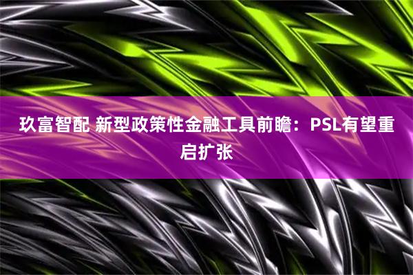 玖富智配 新型政策性金融工具前瞻：PSL有望重启扩张